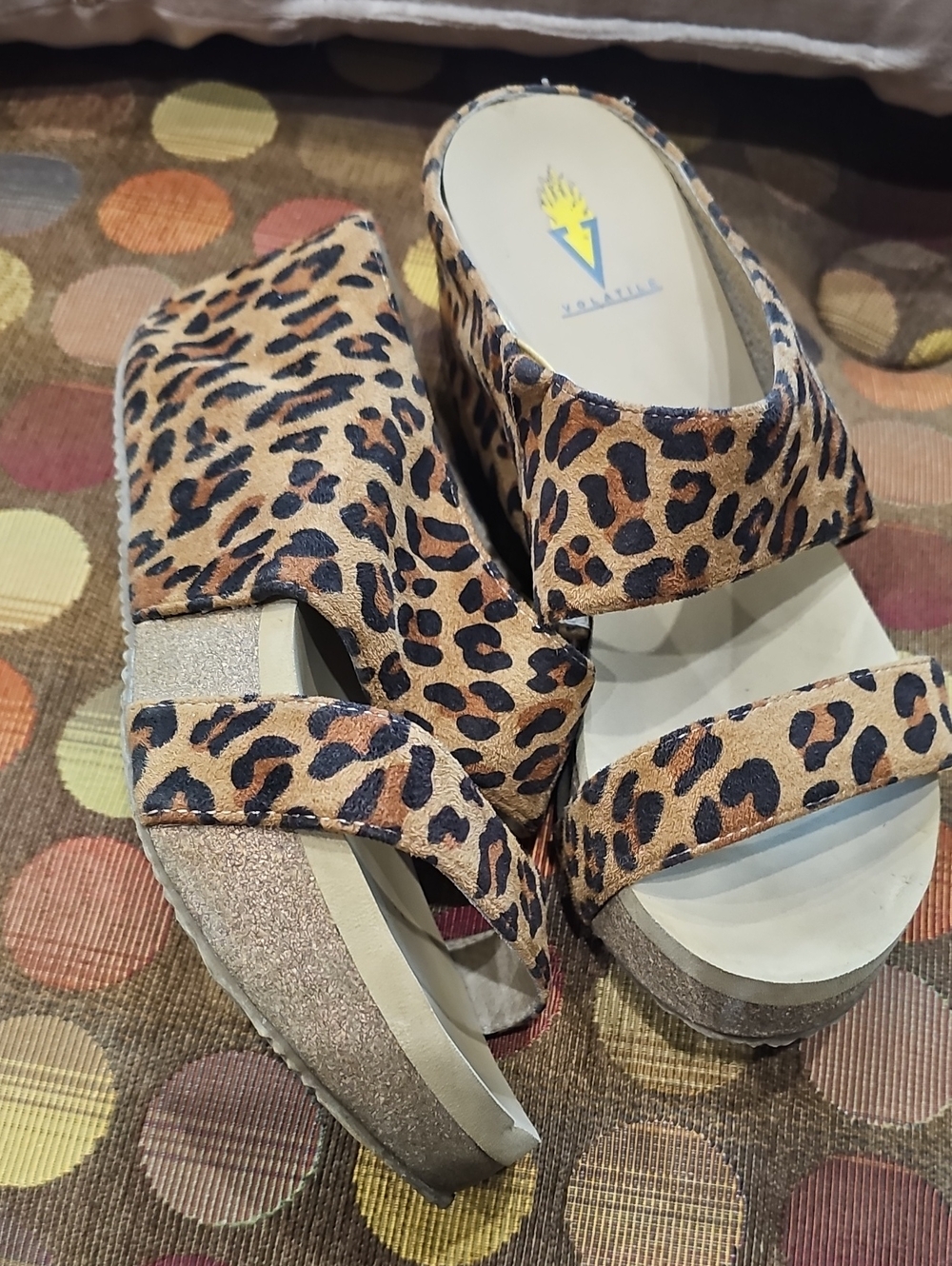 Volatile Remini Leopard Print Platform Sandal - Brown
